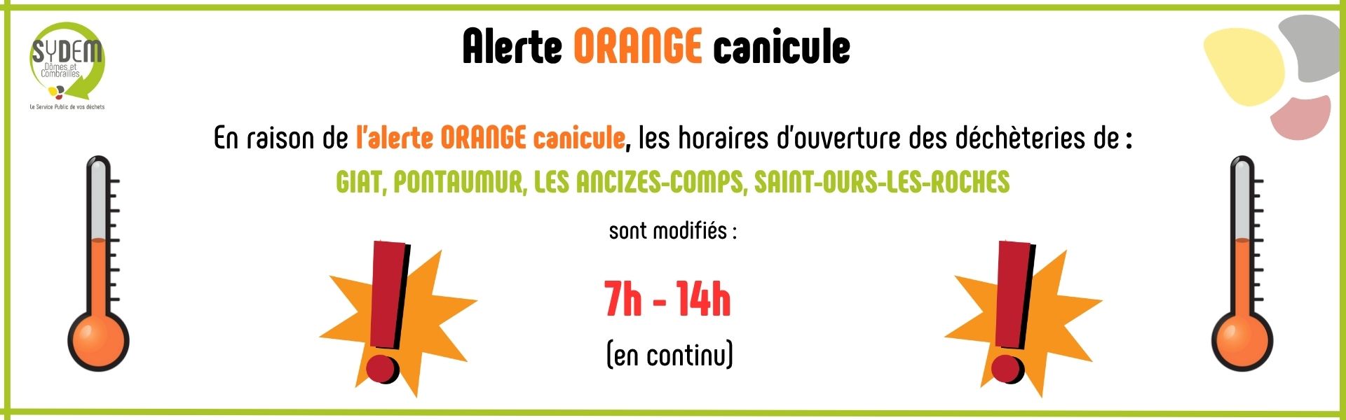 ALERTE ORANGE CANICULE