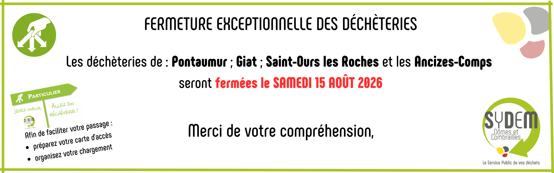 Fermeture jour férié